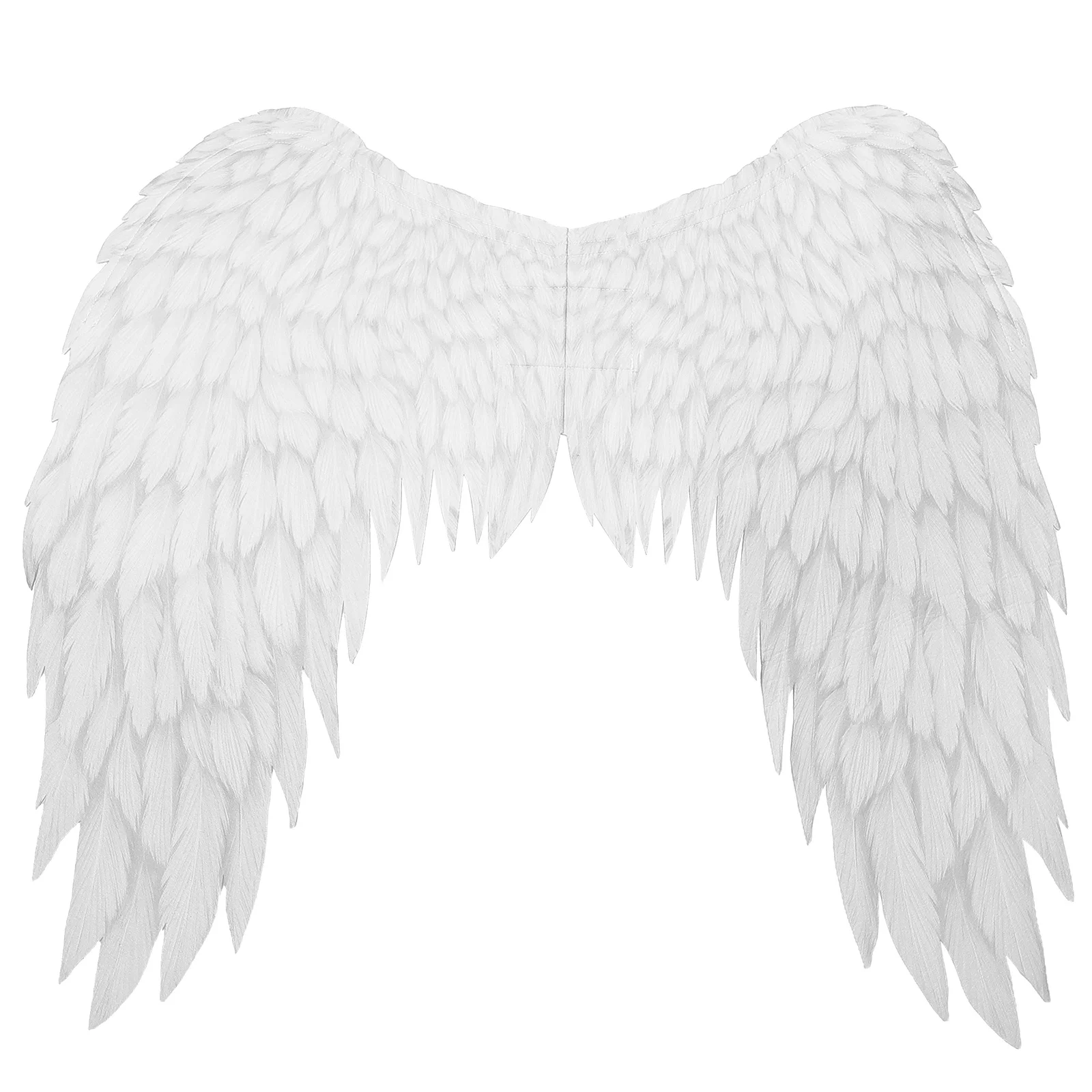 1pc White Angel Wings Halloween Party Cosplay Costume Non-Woven Fabric Adult Wing Prop Festival Carnival Outfits 86x76 Cm