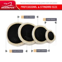 Sharkfox 3" -7" Wool Polishing Pad High Density Lambs Woollen Polish Buffing Pad Car Polisher Buffing Waxing 2