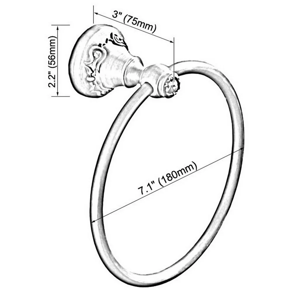 Towel Rings Black Oil Rubbed Bronze Towel Ring Holder Bath Bar Bathroom Accessories Home Decoration Nba446