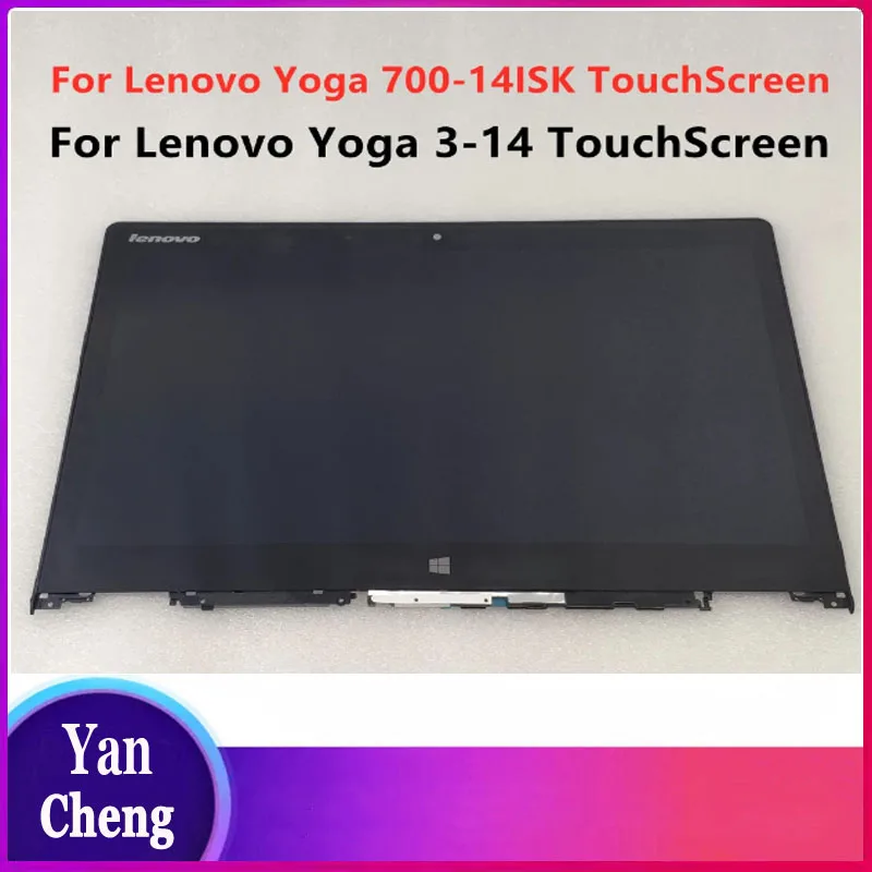 

14-дюймовый сенсорный экран для Lenovo YOGA 3 14 80JH 80QD Yoga 700-14ISK, ЖК-дисплей в сборе, сенсорный дигитайзер 1920*1080 FHD