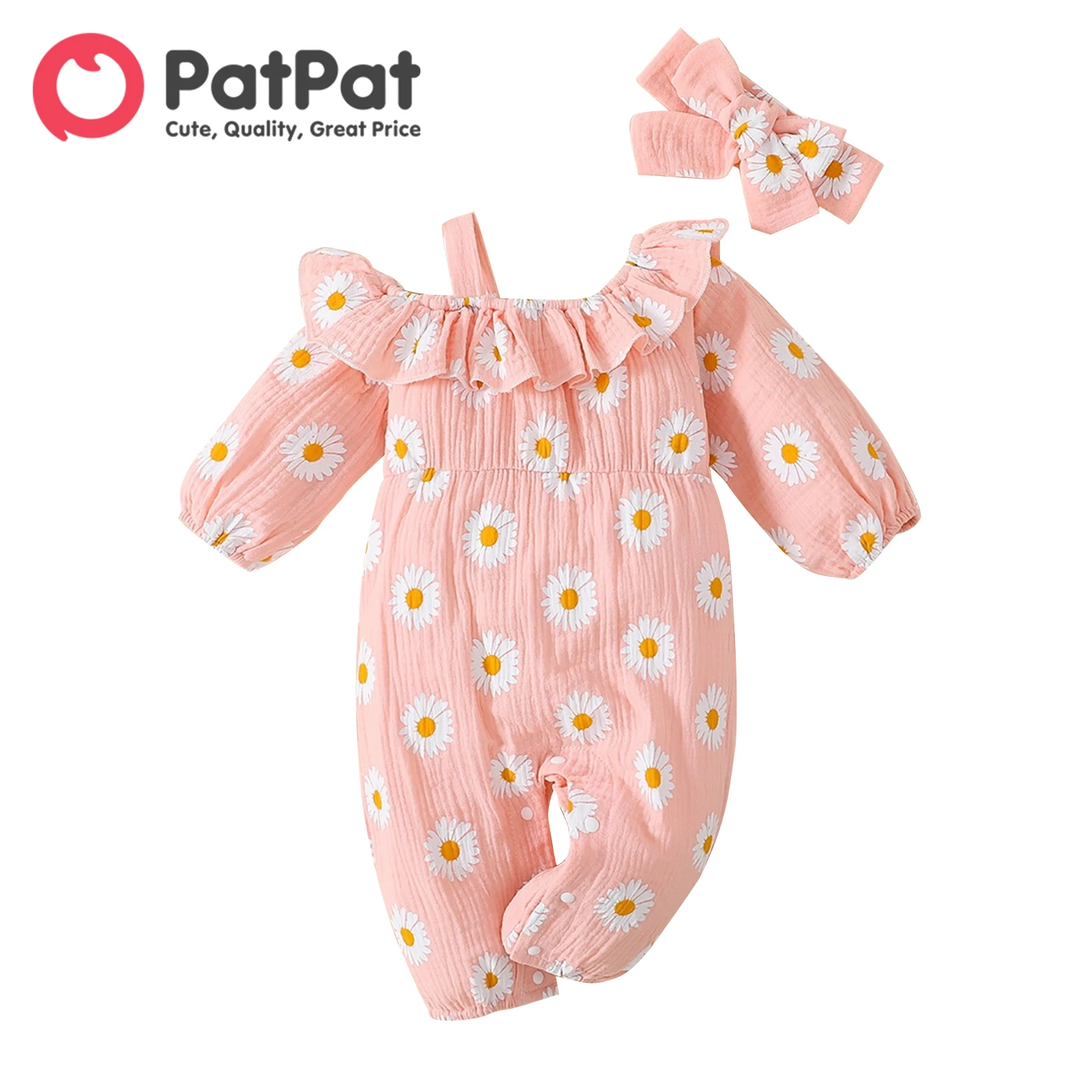 PatPat Baby Girl Clothes Jumpsuits New Born Babies Items Overalls 100