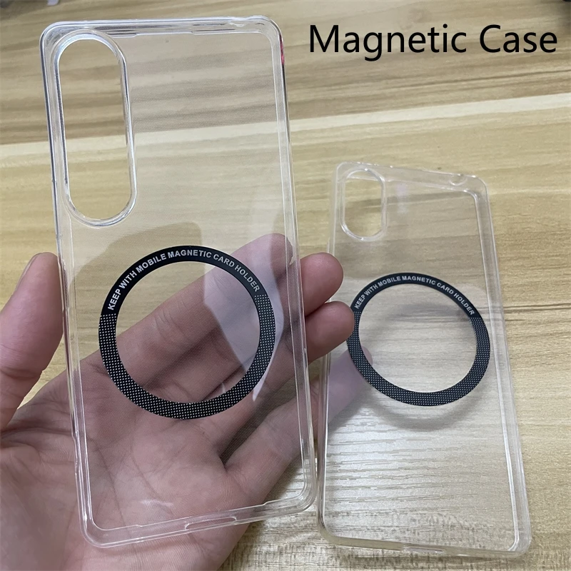 Sleek Magnetic Silicone Case - Transparent Back Cover
