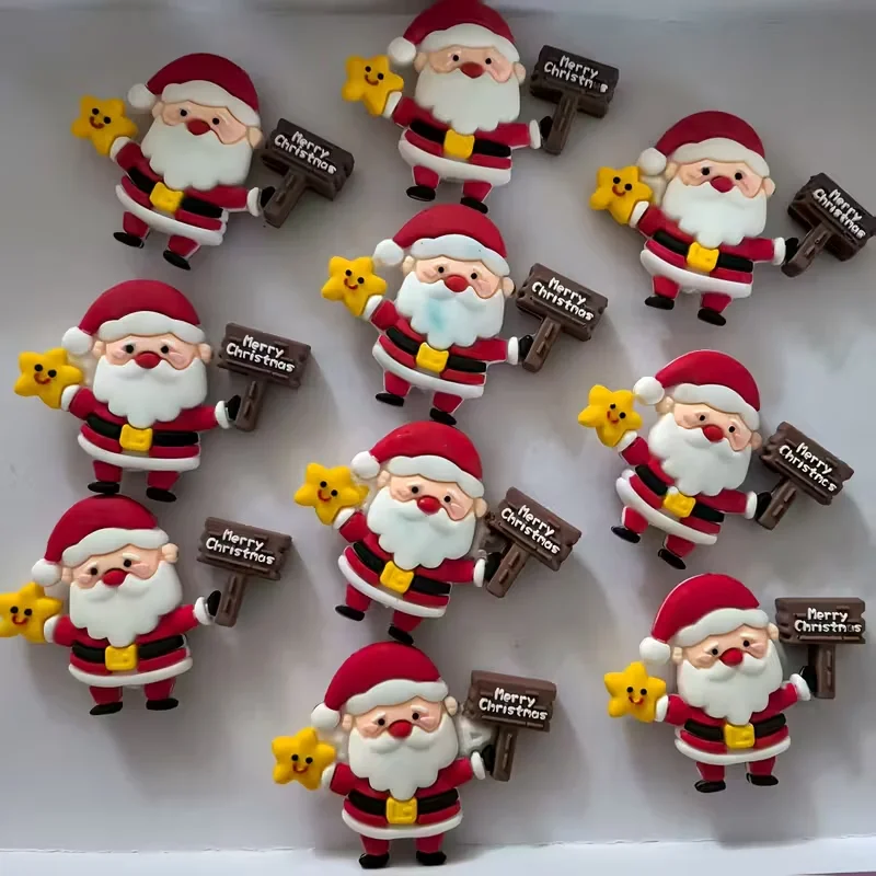 10Pcs Santa Claus Weihnachten Kuchen Topper Dekoration Frohe Weihnachten Party Cupcake Topper DIY Desserts Dekoration Backen Werkzeuge – Detail 2