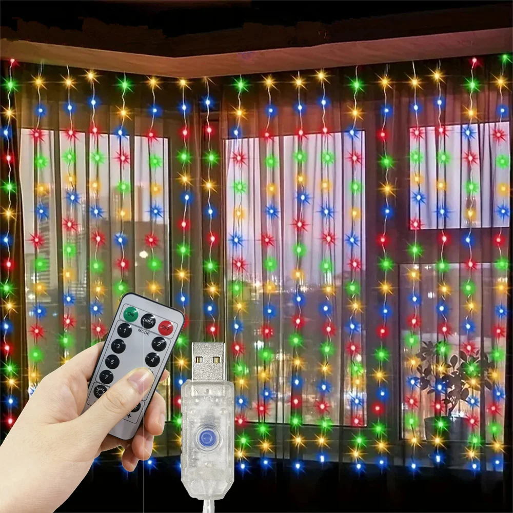 LED Curtain String Lights - 600 Lights for Home & Event Decoration