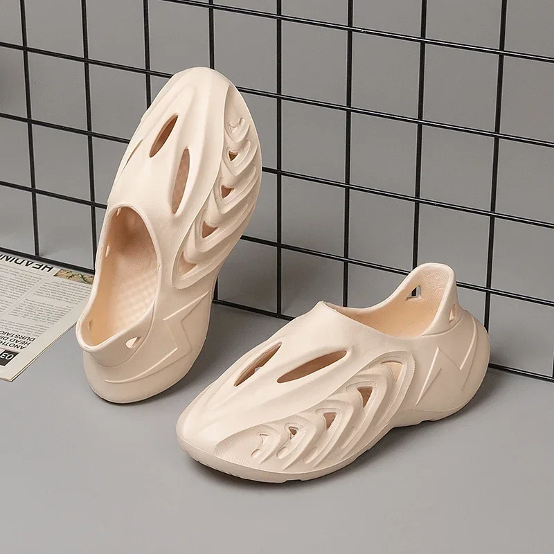 EVA Men Women Sandals Couple Soft Hollow Garden Shoes Hole Slipper Sneakers Beach Water Shoes Slip on Foam Runner hole shoes,garden shoes