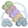 Baby Safe Sucker Silicone Dining Plate Solid Cute Cartoon Children Dishes Suction Toddler Training Tableware Kids Feeding Bowls 1