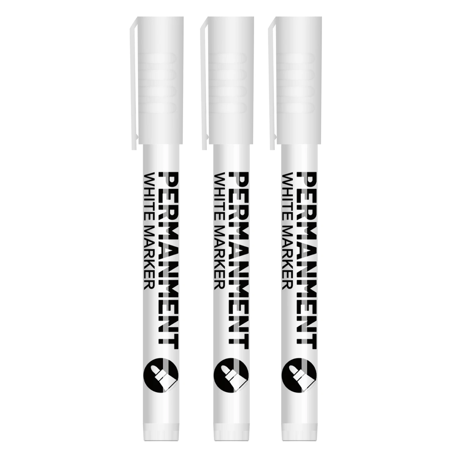 Multipurpose White Paint Markers for Various Surfaces - Set of 3/6