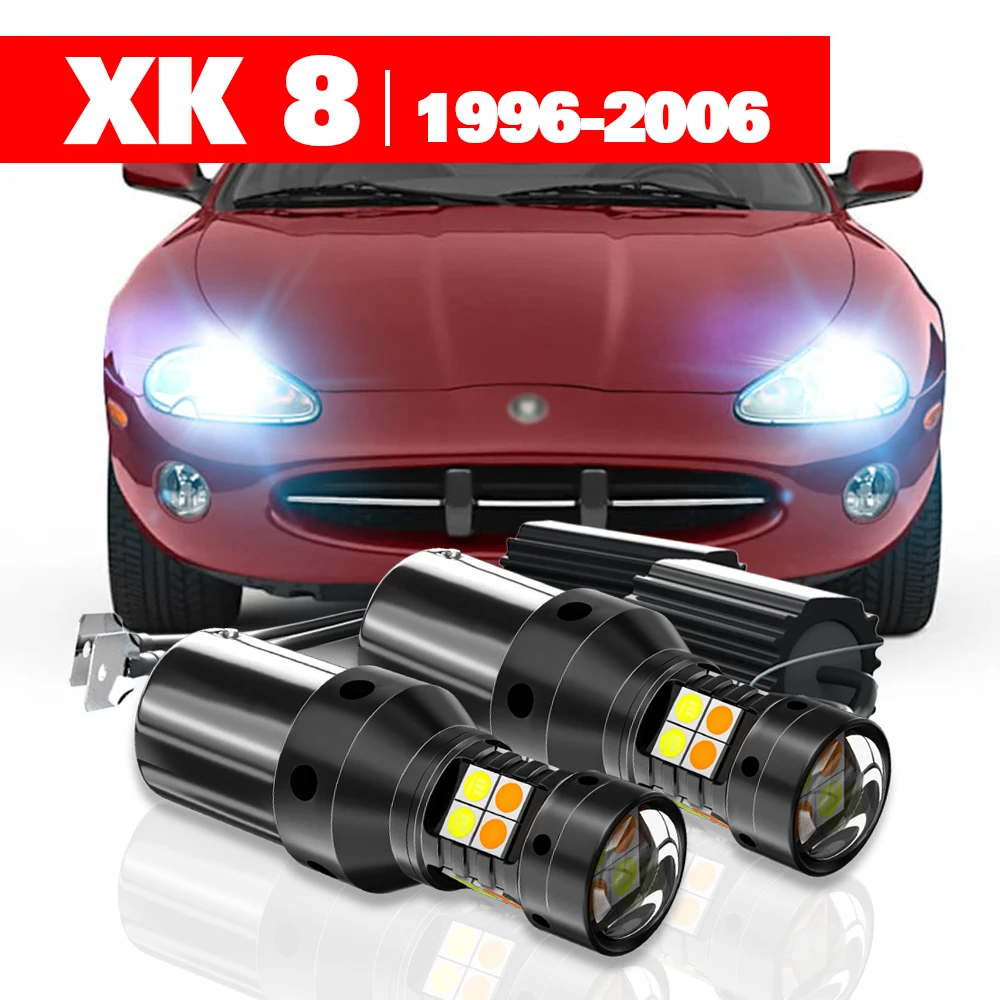 

For Jaguar XK 8 1996-2006 Accessories 2pcs LED Dual Mode Turn Signal+Daytime Running Light DRL 2000 2001 2002 2003 2004 2005