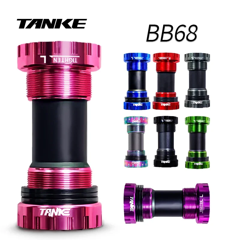 Bicycle Bottom Brackets Adapter TANKE-BB68 BB92-73mm Bicycle Crank Middle Axle Type MTB Road Bike Central Axis 1.37/24mm Sealed Peilin