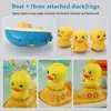 Bath Toys Yellow Duck Shower Toys Electric Rotating Water Spray Sprinkler Toys Baby Faucet Bathing Water Spray Shower Head 3