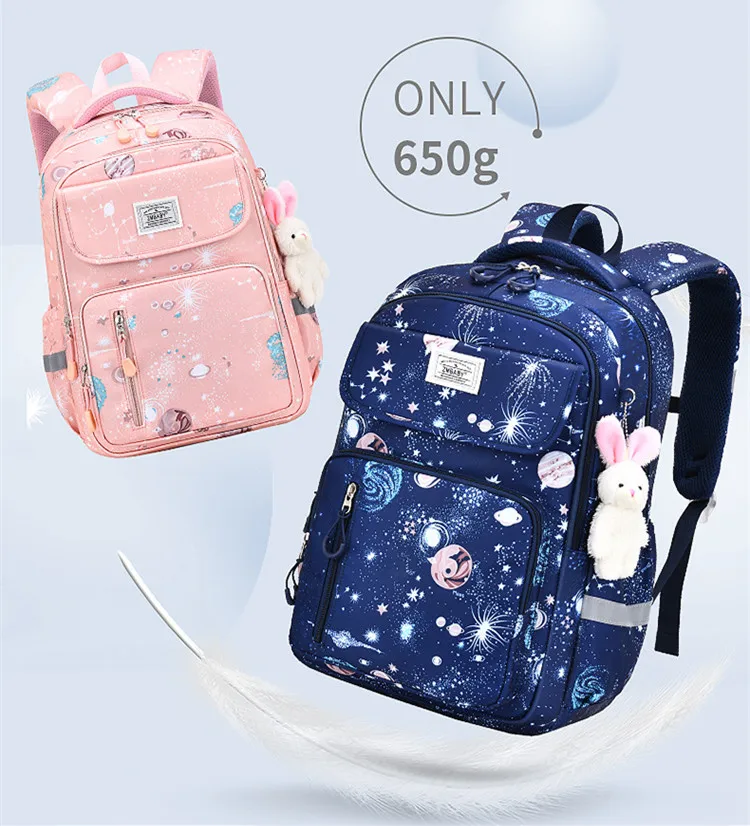 Kawaii School Backpack for Girls Elementary School bag for students Children Gift Pink Purple Bookbag primary girls schoolbag 4