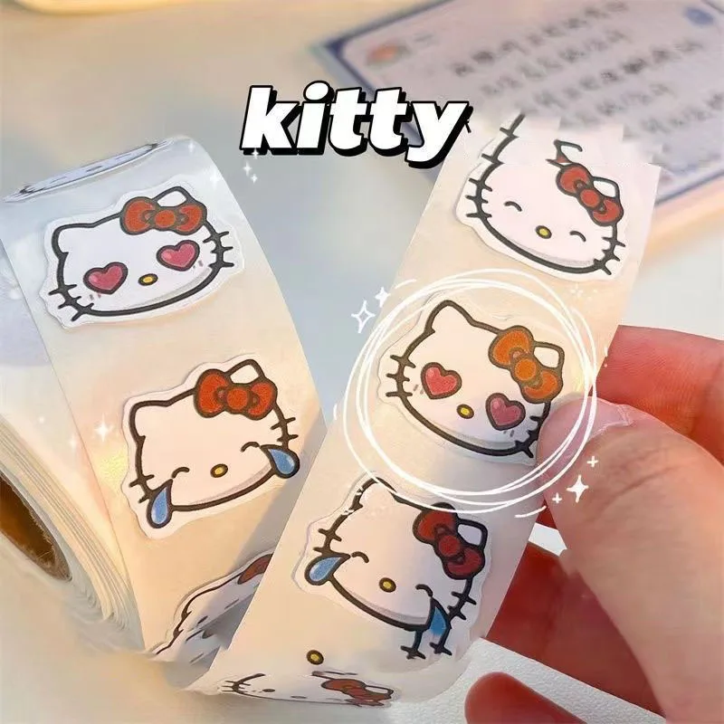 

Kawaii Stickers Sanrio HelloKittys Pochacco SpongeBobs SquarePants Cartoon Creative Dot Decoration Stickers Tape Seal Stickers