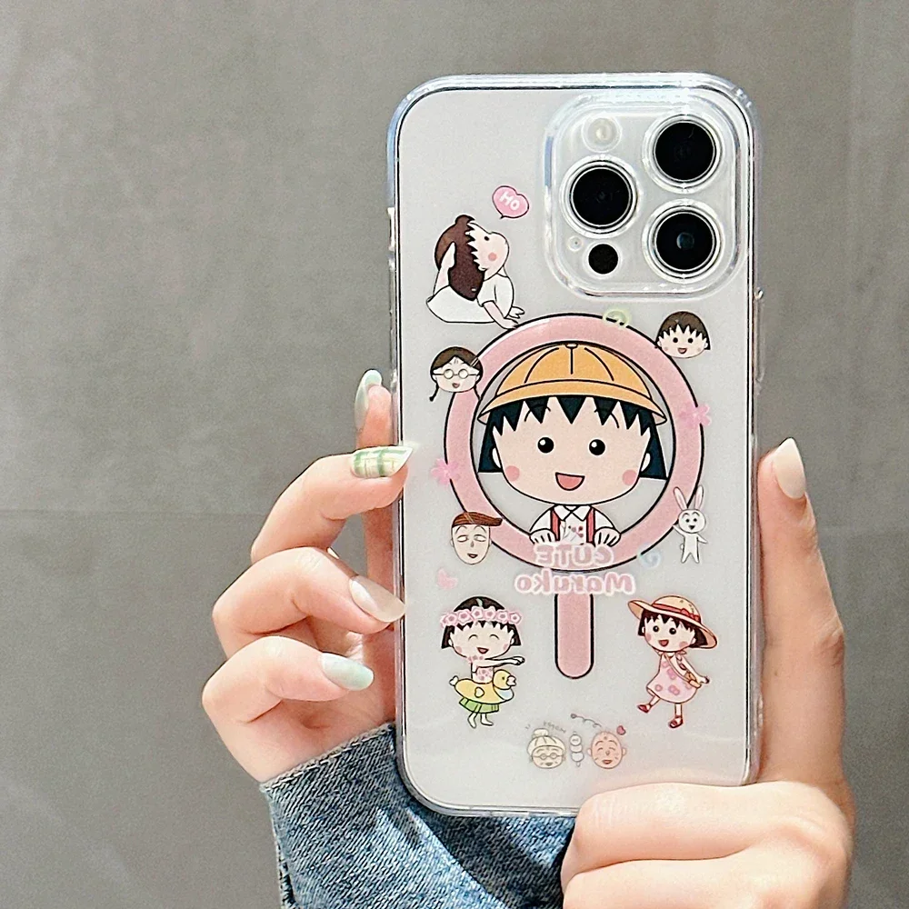 حافظة هاتف مغناطيسية كارتونية تشيبي إم ماروكو تشان...