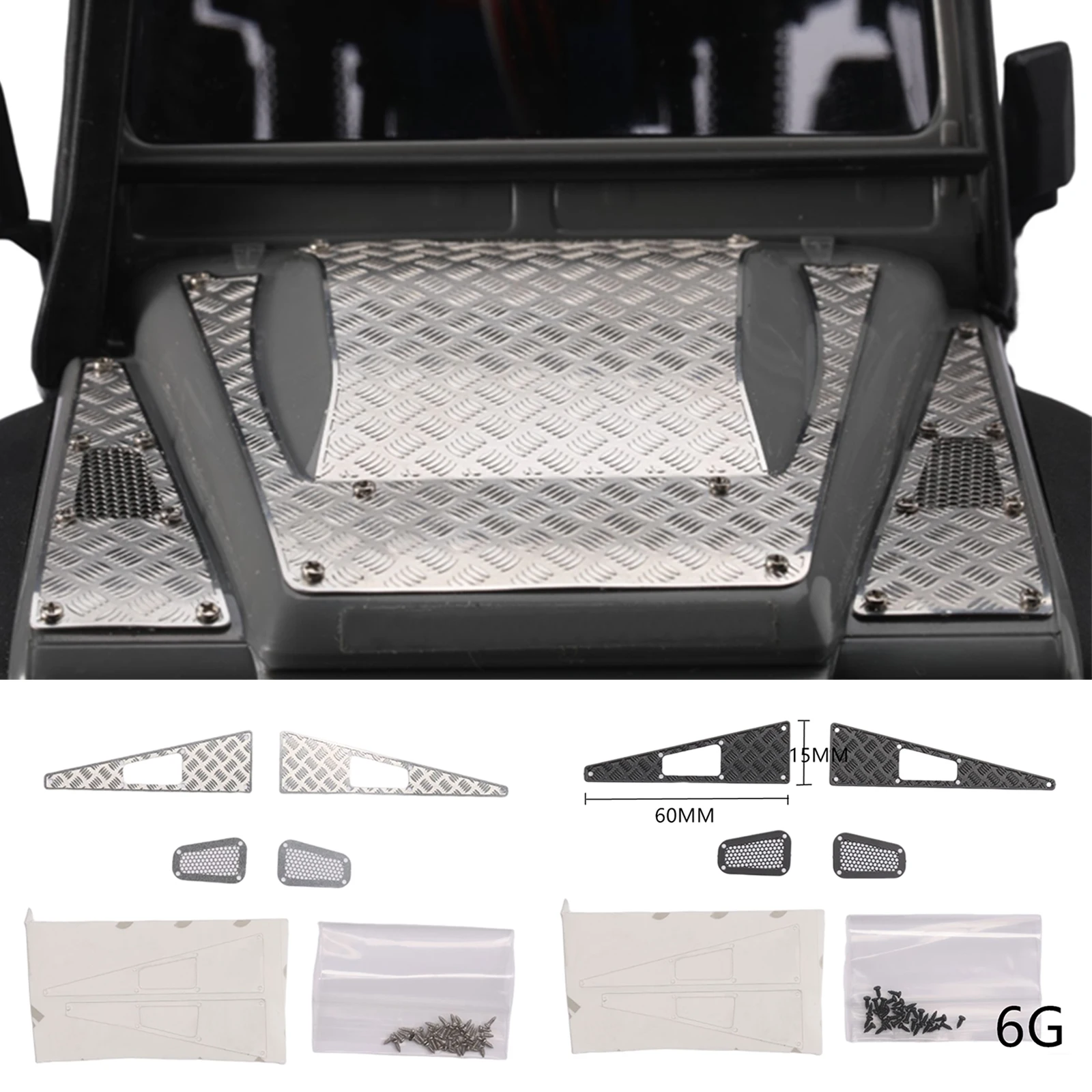 

Tailgate Top Skid Plate Cover Hood Decorative Sheet for 1/18 RC Crawler TRX4-M Upgrade Parts