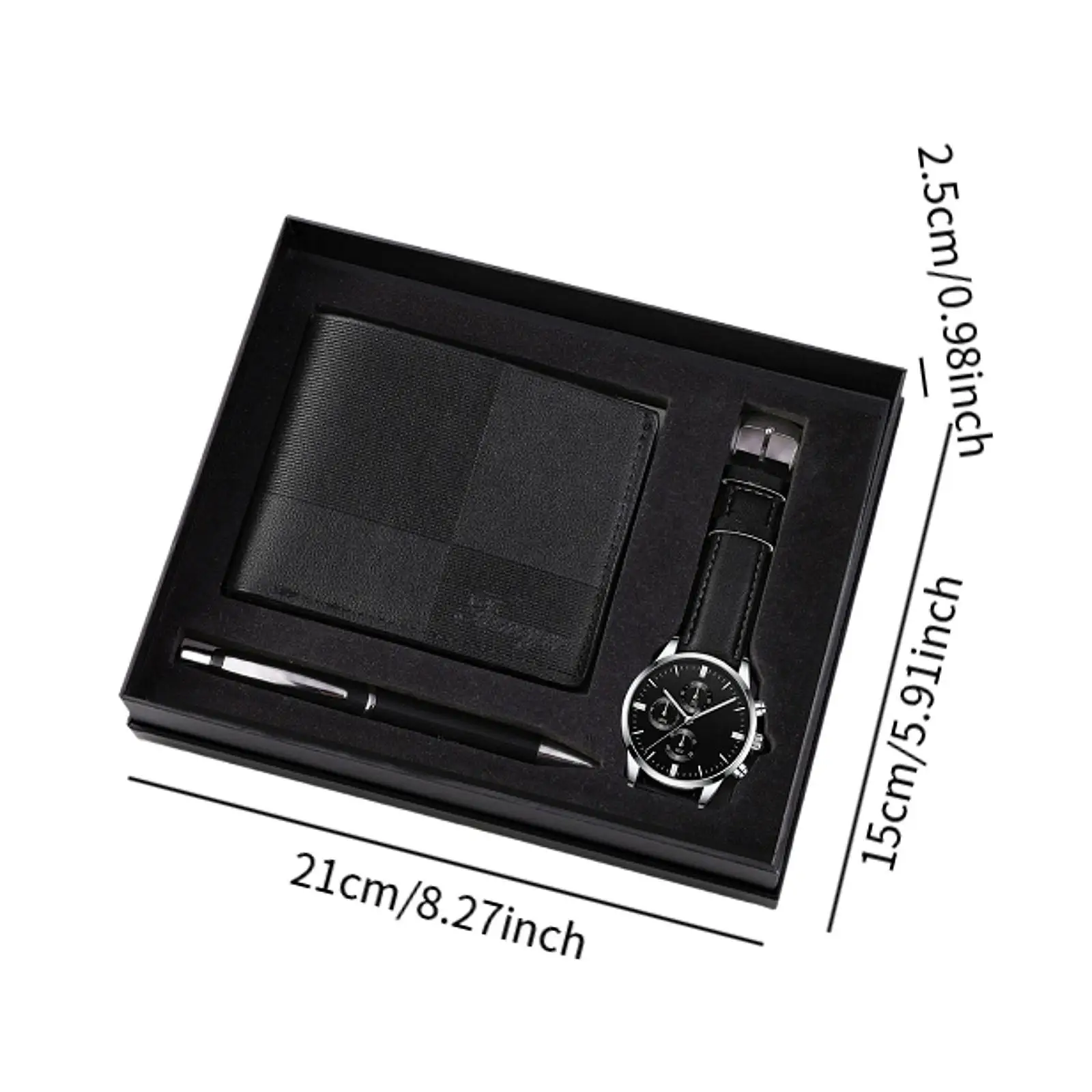 Men's Gift Set Combination Set Beautifully Decoration Watch Wallet Pen Set for Male Holiday Anniversary Fathers Day Couple Men's Gift Set Combination Set Beautifully Decoration Watch Wallet Pen Set for Male Holiday Anniversary Fathers Day Couple