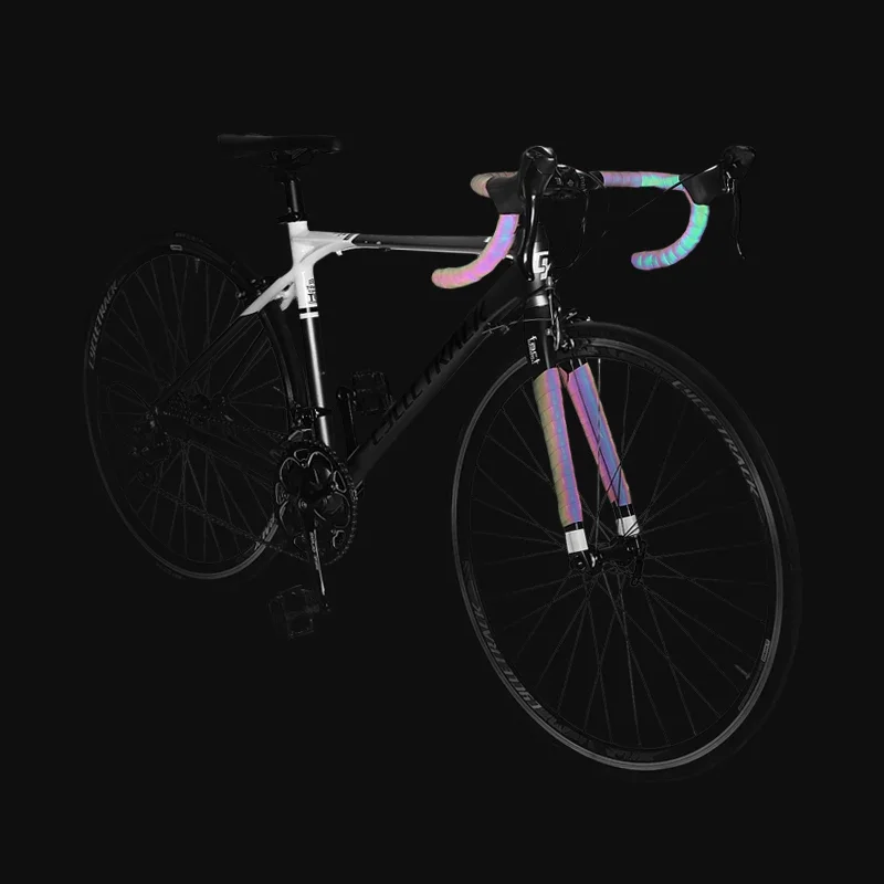 Road Bicycle Handlebar Tape Light Change Reflective Bike Bar Tape Racing Bike Wrap Pu Leather Cycling Handlebar Tapes