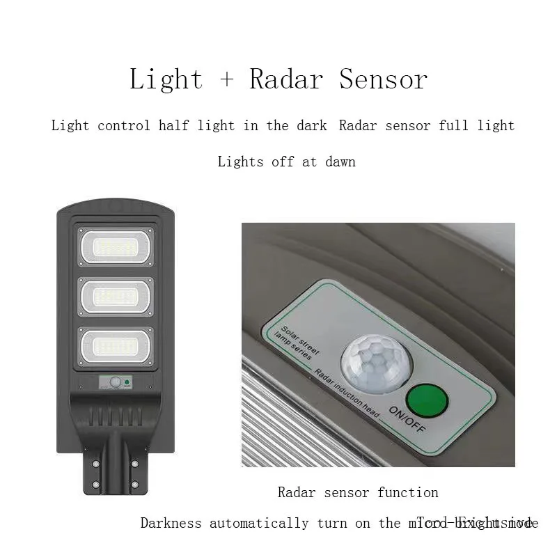 LED Street Light Integration Solar Street Light Human Sensing Outdoor Motion Sensor Outdoor Garden Security Lamp Street Light 6