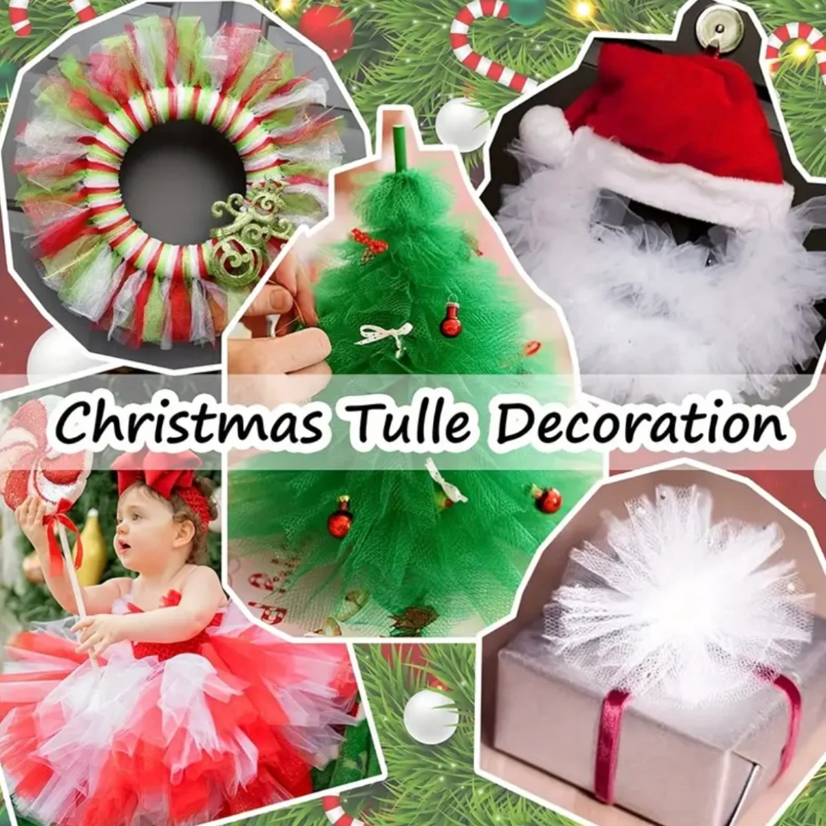 White Tulle Fabric 1 Roll For DIY White Tutu Bow Dress Skirtss And Party Decoration 6 Inches *10/25/100 Yards