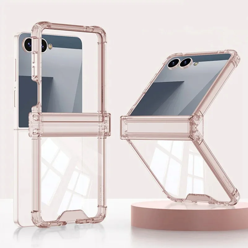Luxury Ring Holder Airbag Hinge Protection Phone Case - Candy Clear Cover