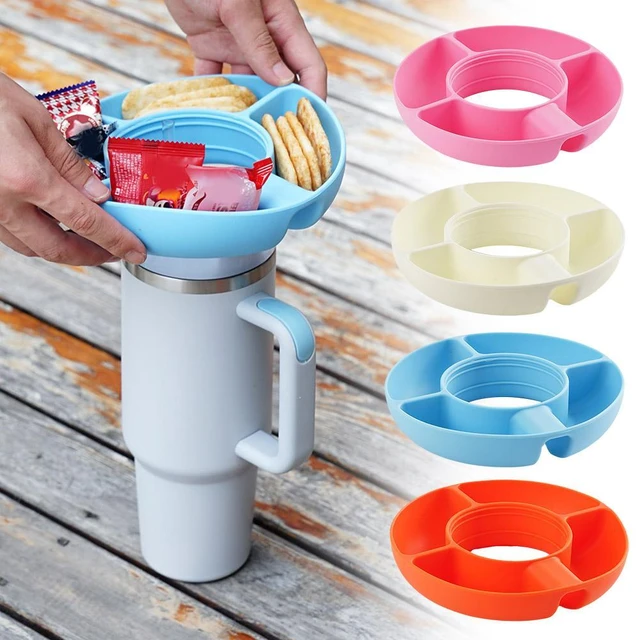 Silicone Tumbler Snack Bowl for Stanley Cup 40 oz Lightweight Durable  Leakproof Snack Travel Tray Cup Holders for Kids Adul L9G4 - AliExpress