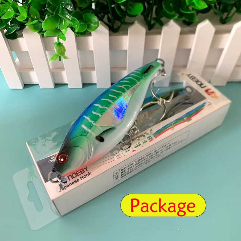 Noeby Fishing Lure 150mm 85g Boat Trolling Sinking Pencil Bait Artificial Laser Hard Bait Saltwater Stickbait for GT Tuna Pesca