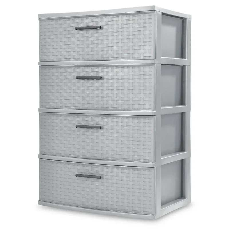 

Sterilite 4 Drawer Wide Weave Tower Cementstorage boxes storage box organizadores