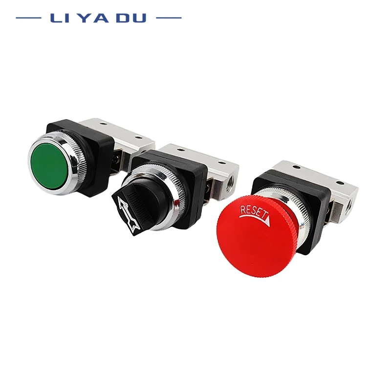 Push Button Pneumatic Air Control Valve - Manual Momentary Valve Switch