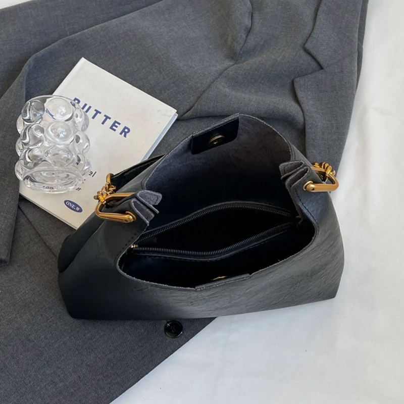 Schwarze 2-teilige Tragetasche für Damen, hohe Kapazität, Verbundtasche, Vintage-Pu-Lederhandtasche, Kaffee-Pendler-Unterarm-Umhängetasche, Khaki – Detail 5