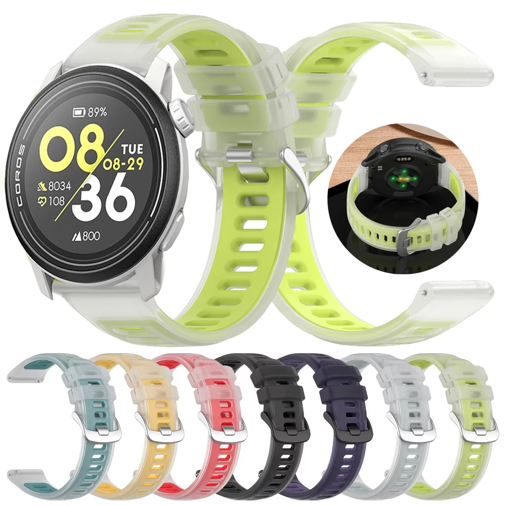 Sport Silicone Bracelet Band, 20mm/22mm, Versatile Wrist Strap