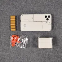 Ic380 Cell Phone Toy Pistol Soft Bullet Toy Gun kid Folding Gun Blaster Shooting Model For Adult Boys Child Outdoor Fake Gun A34 2