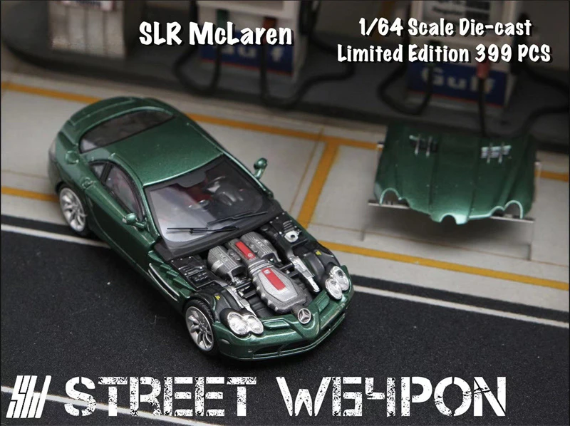 

Уличное оружие 1:64 SLR McLaren съемный капот двигателя литая модель автомобиля