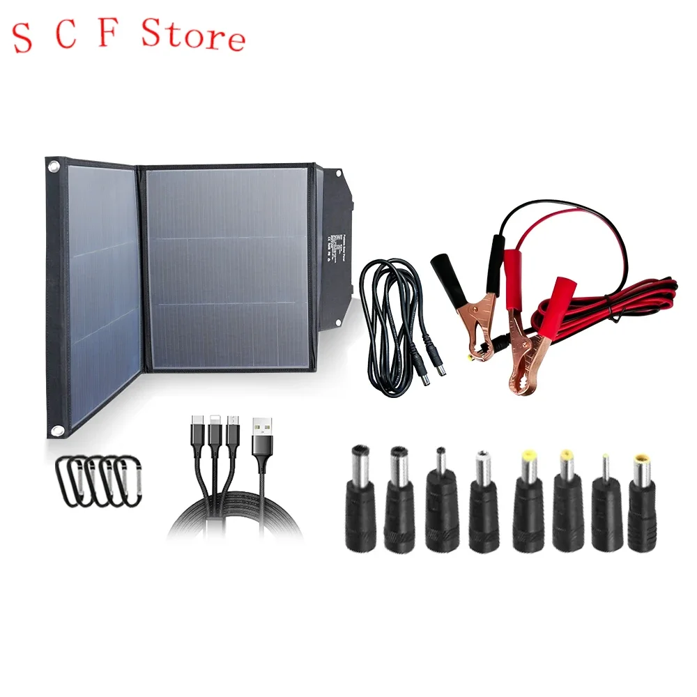 Doppio Usb 105W Caricabatteria Monocristallino Sunpower Pannello Solare Pieghevole Per Camper Campeggio