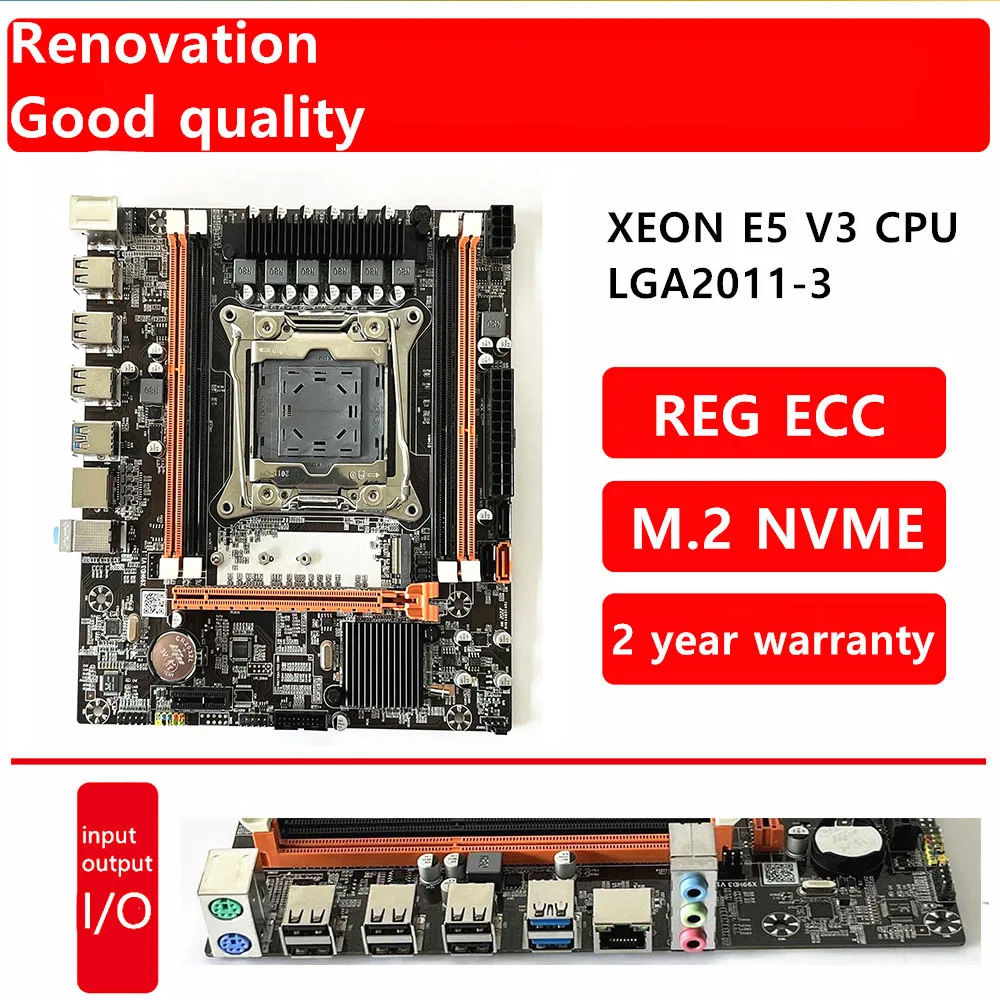 

Материнская плата X99D3 со слотом для планшетов usb, флэш-память NVME M.2 SSD с поддержкой DDR3 32G REG ECC и процессором Inter Xeon E5 V3 V4