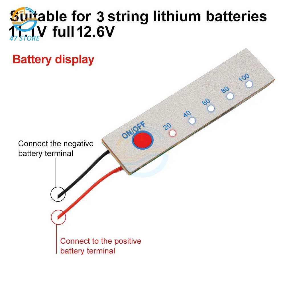 1S 3S 4S 18650 Lithium Battery Pack Battery Level Display Panel LED Percentage Indicator Tester Li-po Li-ion Capacity Indicator 4