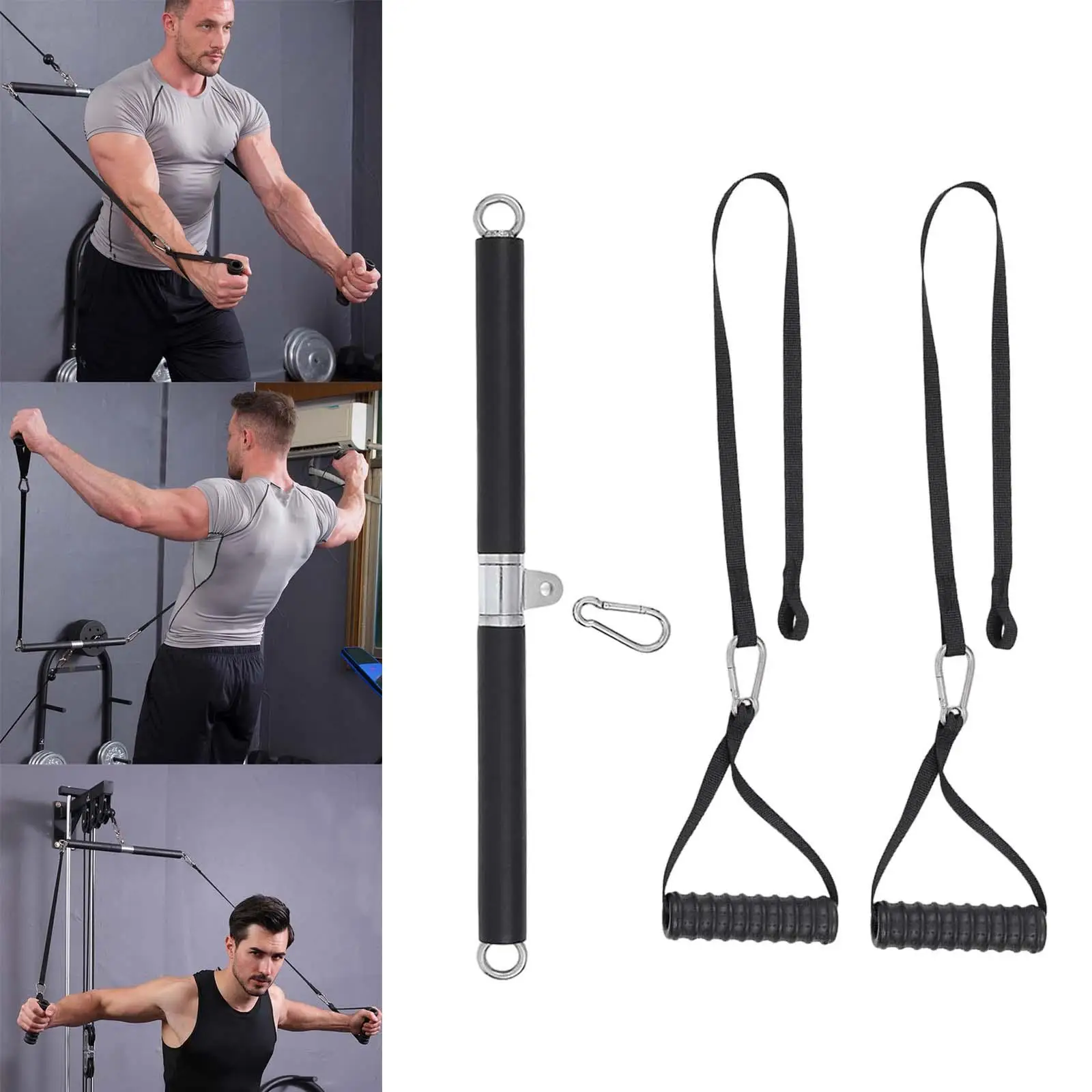 Ginásio tríceps corda puxar para baixo cabo corda tricep pulldown workout  ombro bíceps exercício em casa equipamentos de treinamento de força fitness  / Musculação e fitness, image size:1600x1600