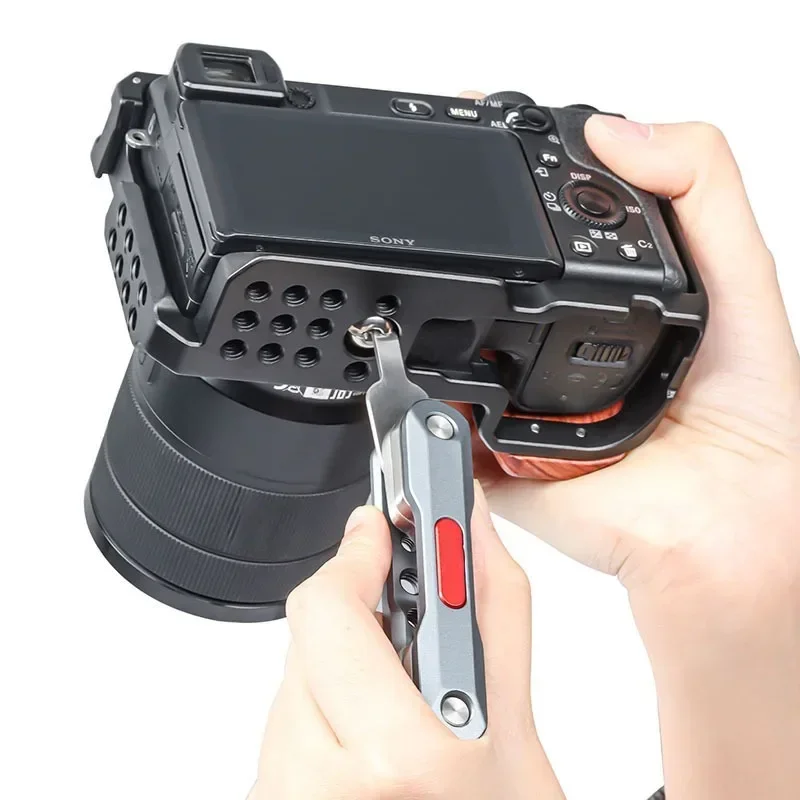 Universal DSLR Camera Rig Folding Tool Set with Screwdrivers and Hex Key Wrenches Tool Set with Seven Functional Tools camera screw set