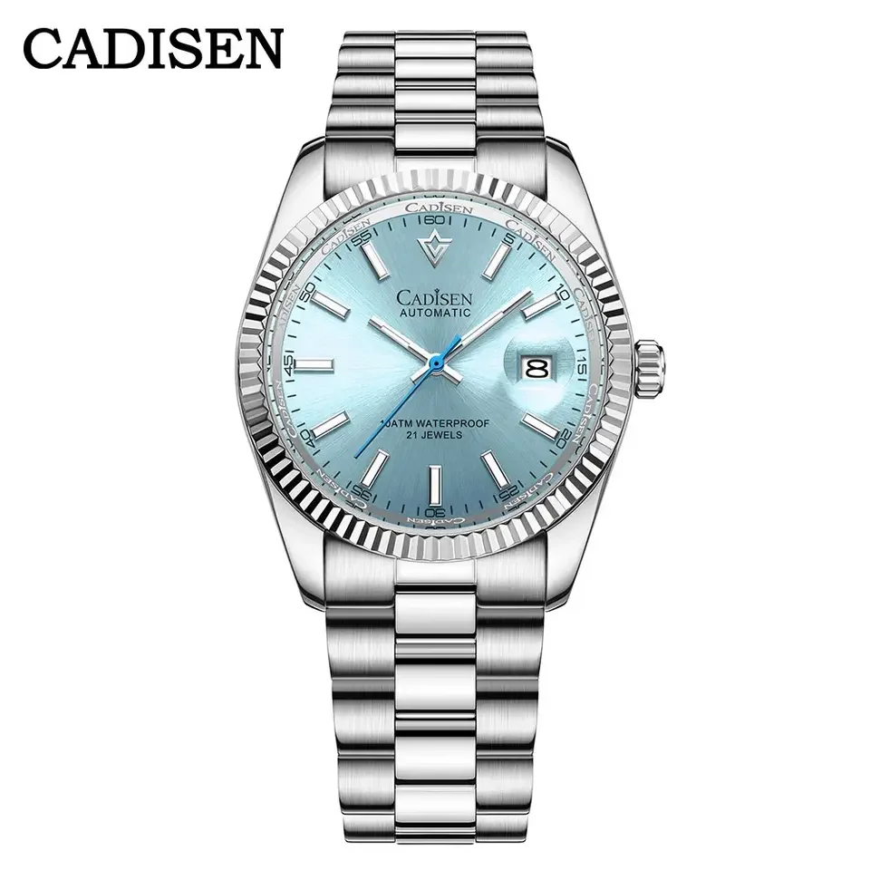 CADISEN New DD40 Men Mechanical Watch Luxury Sapphire Glass AR Coating Automatic Watch 100M Waterproof C3 Luminous Watches