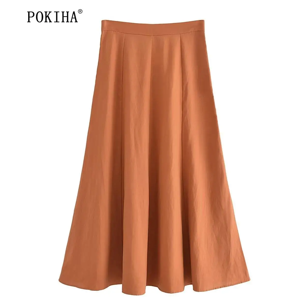 Pokiha Fashion Women Vintage Linen Front Buttons Cropped Waistcoat And Elegant Mid Waisted Midi Dress Female Chic Two_voghion.com