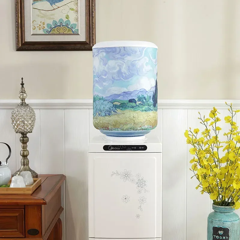 Water dispenser cover Printed Cartoon Animal Cloth Art Drinking Fountains Barrels Water Dispenser Dust Cover Household Merchandises Protector FC003