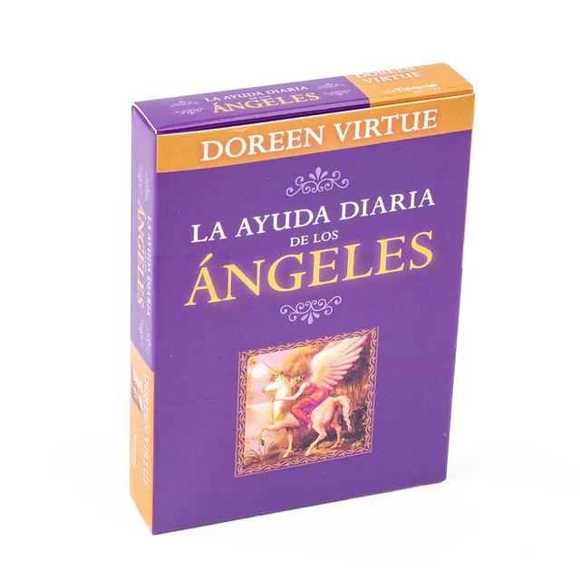 Guide quotidien des vos anges Oracle 44 cartes Deck 10.4*7.4 cm Version espagnole destin Divination Tarot jeu de société 2