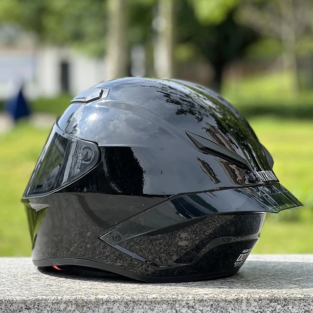  AGV - Casco de moto K-1 de cara completa, color negro :  Automotriz