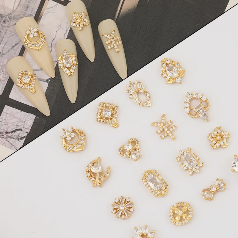 

WHSOK 30Pcs Jewelry Findings & Components/Nail Patch/CZ Charms/Geometry Shapes/Rhinestone/Jewelry Accessories/Nail Decoration