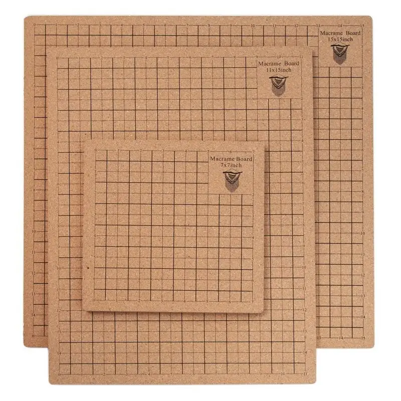 Macrame Board Grided Cork Board 8x8inch 12x16inch 16x16inch For