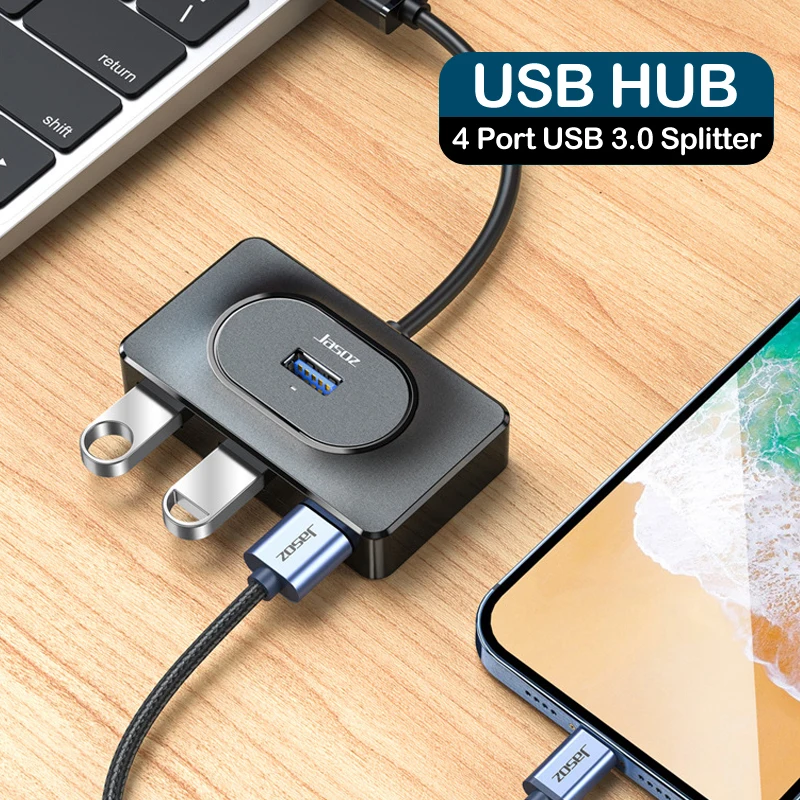 

4 Ports USB3.0 Type-c Hub Competable For Windows/MAC OS/Linux System Apply To Game Console Mouse Keyboard Laptop Computer Hub