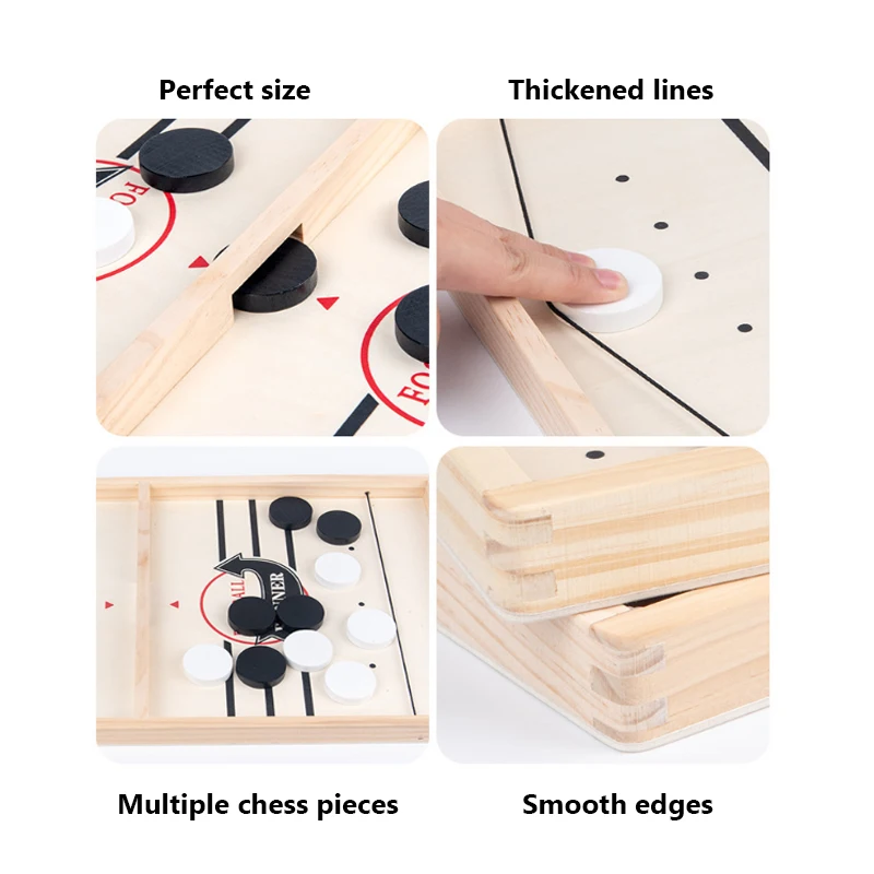 Bounce Chess Wooden Board Game Floor Toy Parent Child Interaction Double Battle TIKTOK Same Style Group Party Game Gift 4
