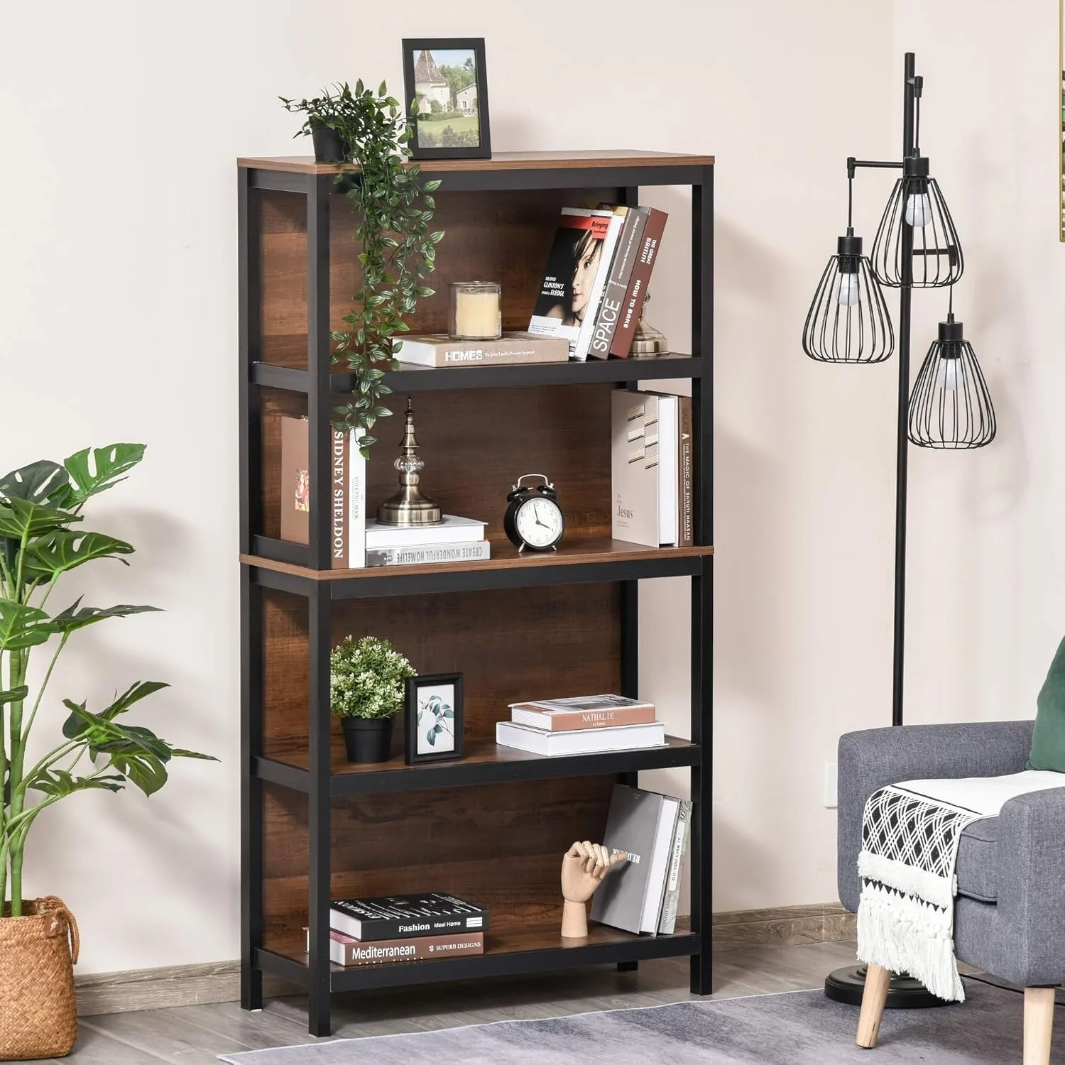 4-Tier Bookshelf Storage Shelf 2