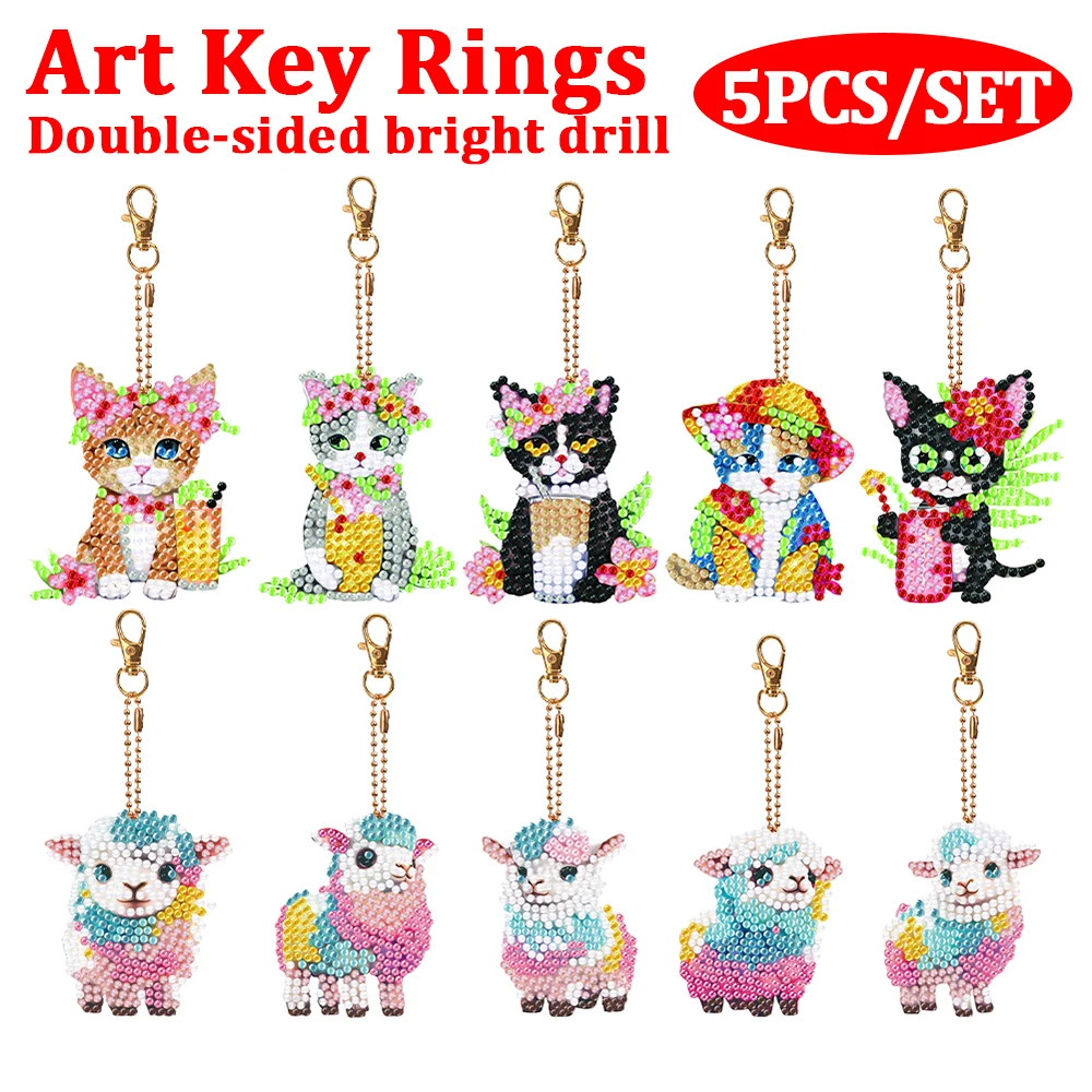 YICHEN 21 Pièces Diamant Peinture Portes-Clés Pour Enfants Et