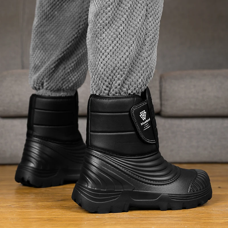 New men winter snow boots thickened waterproof windproof and warm boots with fur negative 40 degree cold-resistant large size 49 - 6
