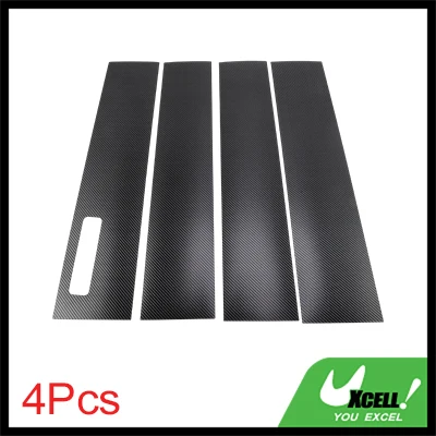 UXCELL 도어 필러 윈도우 트림 전면 좌우 포드 F150 15-20 블랙 카본 파이버