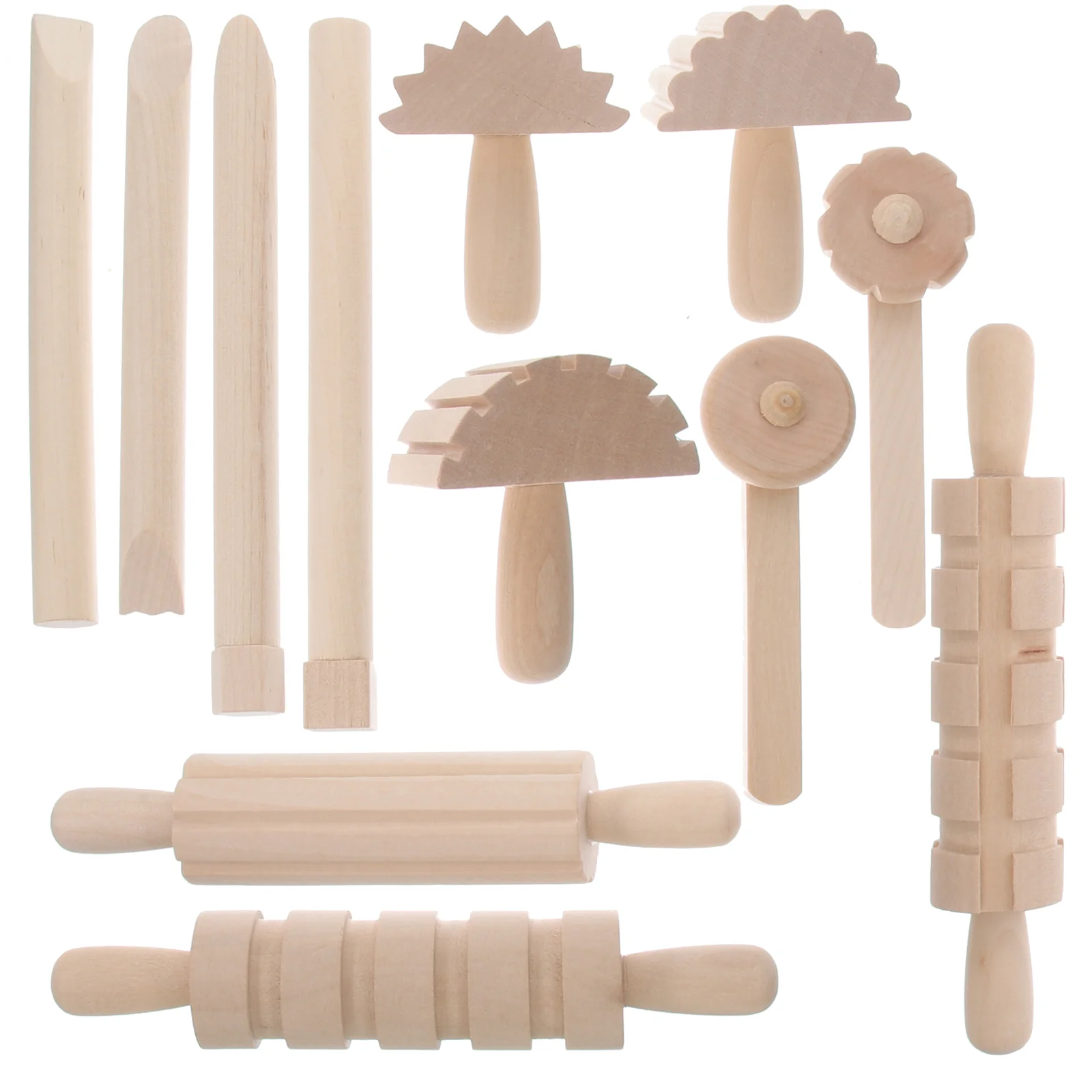

1 Set Wooden Pottery Clay Molding Tool Plasticine Shaping DIY Tools for Children